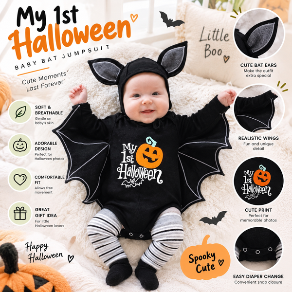 My First Halloween Bat Romper By KiddStars